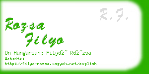 rozsa filyo business card